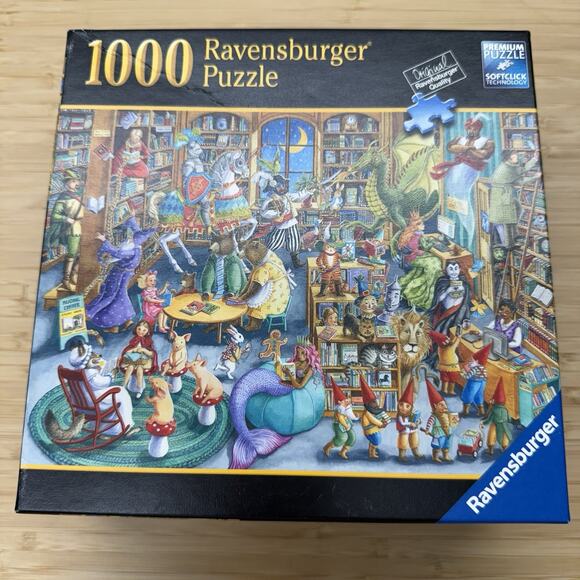 Ravensburger 1000 Piece Premium Jigsaw Puzzle "Midnight At The Library" - New - Picture 1 of 2